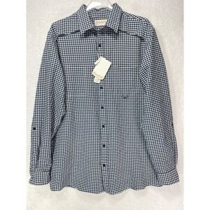 Roundtree & Yorke Outdoor LT Tall Long‎ Sleeve Button Up NWT Blue Check